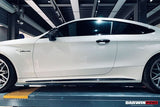2015-2021 Mercedes Benz W205 C63 & S AMG Coupe Carbon Fiber Side Skirts Extension