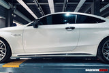 2015-2021 Mercedes Benz W205 C63 & S AMG Coupe Carbon Fiber Side Skirts Trim