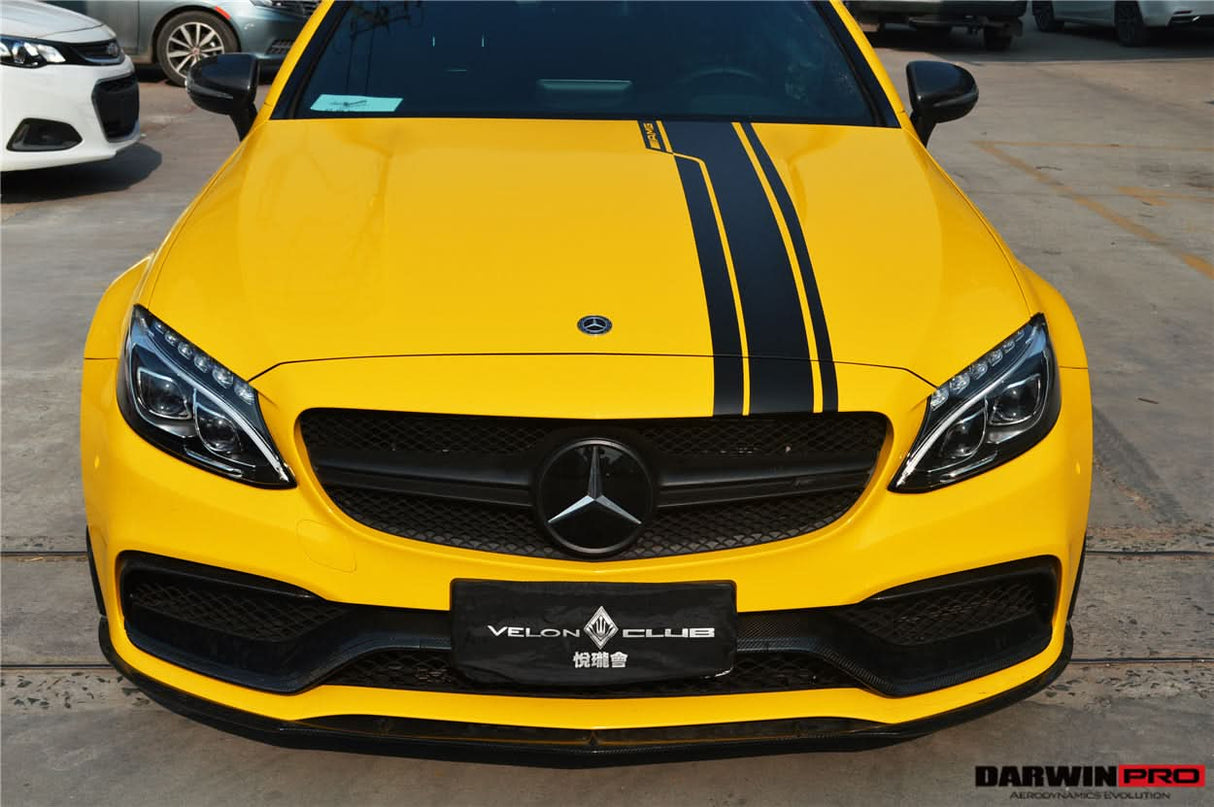 2015-2021 Mercedes Benz W205 C63 S AMG Sedan BKSS Style Carbon Fiber Front Lip