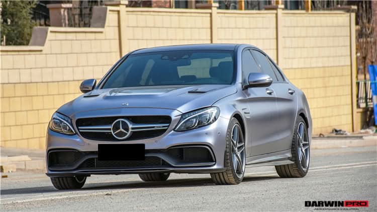 2015-2021 Mercedes Benz W205 C63 S AMG Sedan BKSS Style Carbon Fiber Front Lip