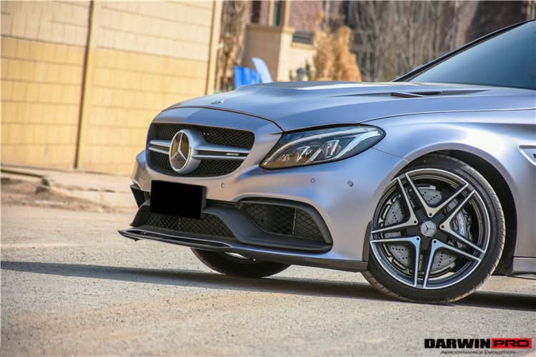 2015-2021 Mercedes Benz W205 C63 S AMG Sedan BKSS Style Carbon Fiber Front Lip