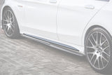 2015-2021 Mercedes Benz W205 C63 AMG C43 C Class Sedan Carbon Fiber Side Skirts Trim