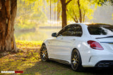 2015-2021 Mercedes Benz W205 C63 AMG C43 C Class Sedan Carbon Fiber Side Skirts Trim