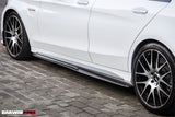 2015-2021 Mercedes Benz W205 C63 AMG C43 C Class Sedan Carbon Fiber Side Skirts Trim