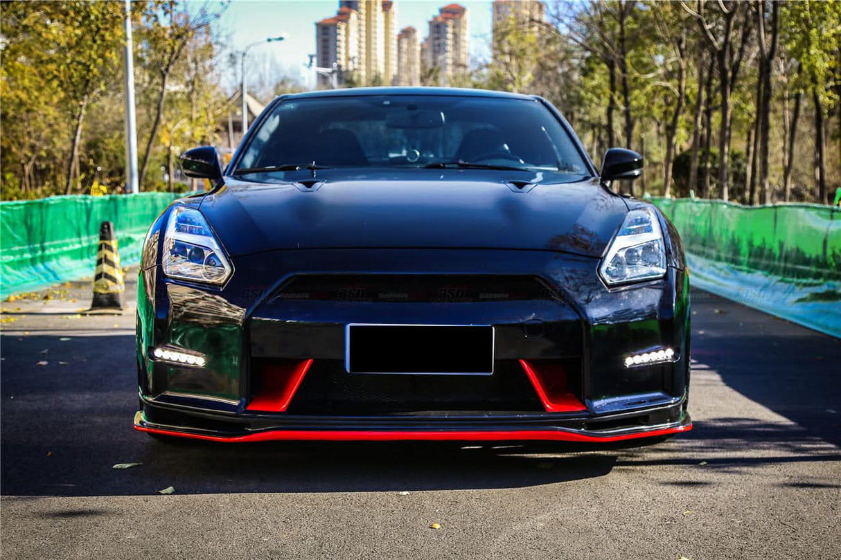 2008-2016 Nissan GTR R35 CBA DBA Ver15 NSM Style Partial Carbon Fiber Front Bumper