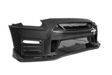 DarwinPRO 2008-2016 Nissan GTR R35 CBA DBA Ver17 NSM Style Partial Carbon Fiber Front Bumper