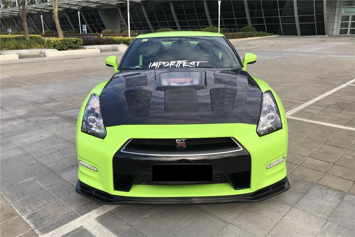 2012-2016 Nissan GTR R35 DBA NSM Style Partial Carbon Fiber Front Lip