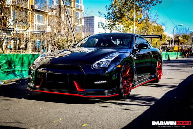 2008-2016 Nissan GTR R35 CBA DBA Ver15 NSM Style Partial Carbon Fiber Front Bumper