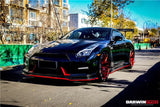 2008-2016 Nissan GTR R35 CBA DBA Ver15 NSM Style Partial Carbon Fiber Front Bumper