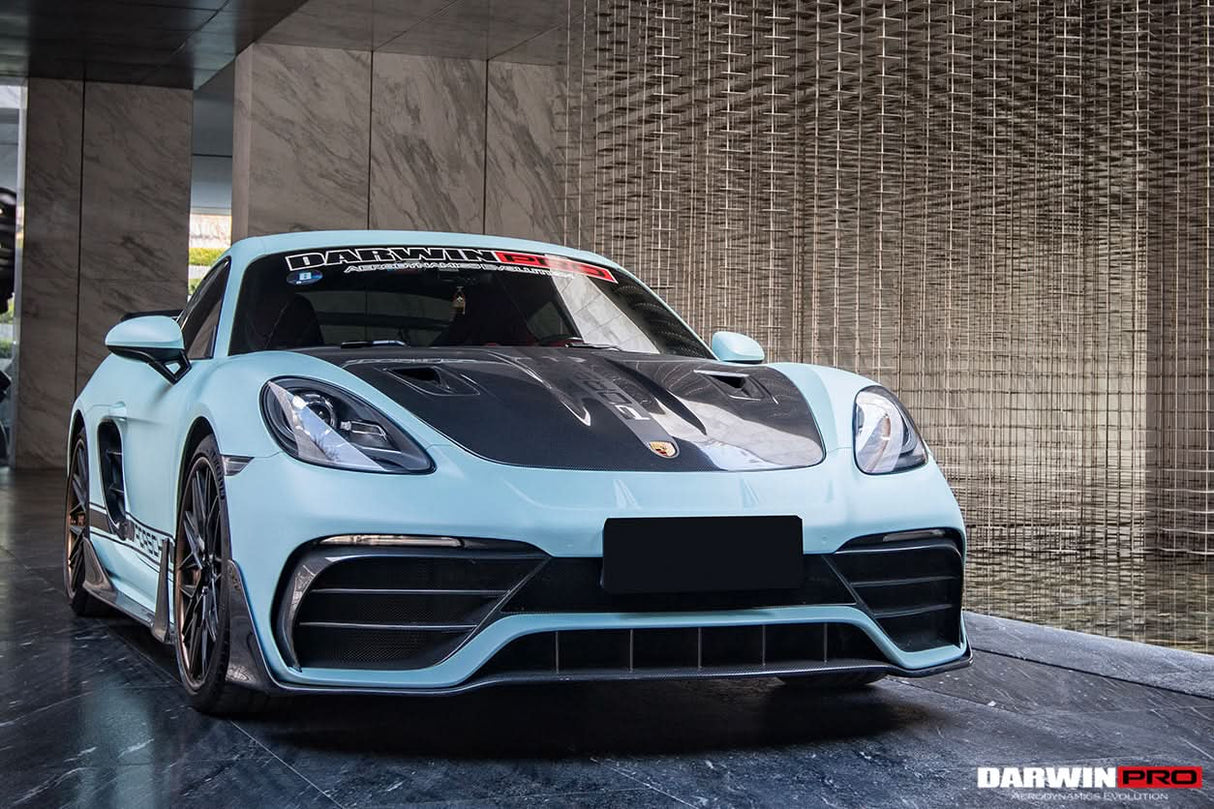 DarwinPRO 2012-2025 Porsche 718 And 981 Cayman And Boxster GT2RS Style Carbon Fiber Hood