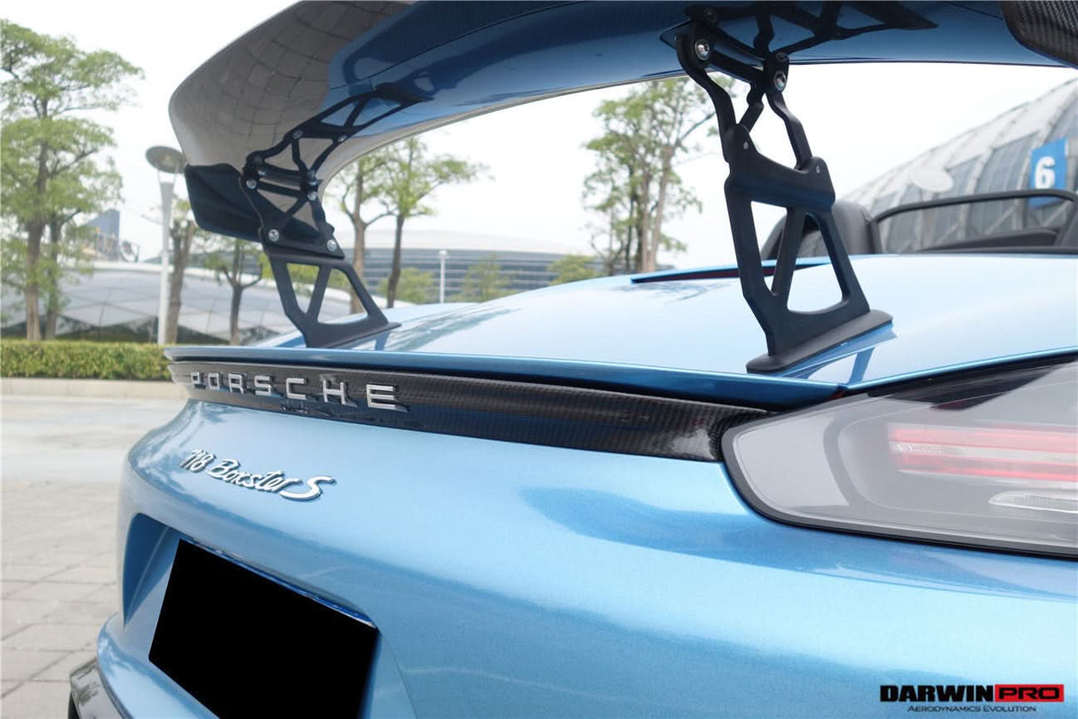 DarwinPRO 2016-2025 Porsche 718 Cayman And Boxster BKSS Style Carbon Fiber Rear Trim