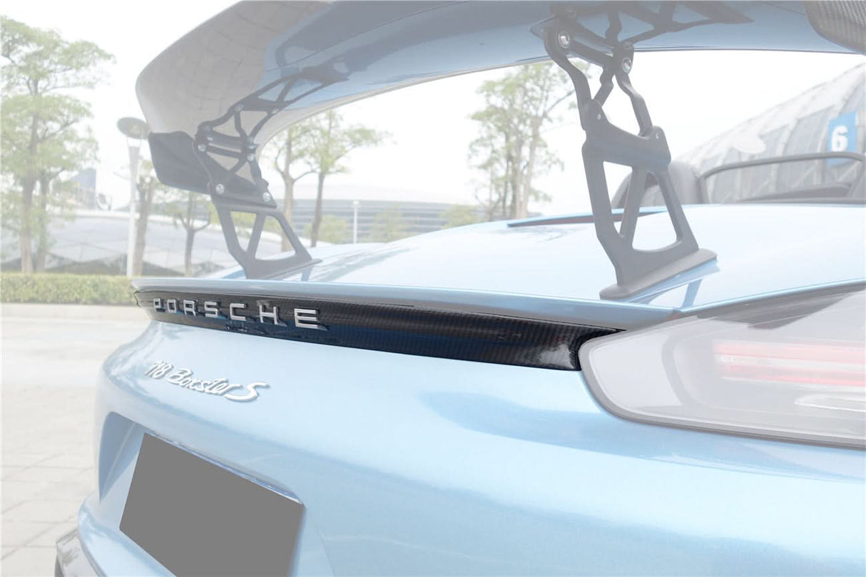 DarwinPRO 2016-2025 Porsche 718 Cayman And Boxster BKSS Style Carbon Fiber Rear Trim