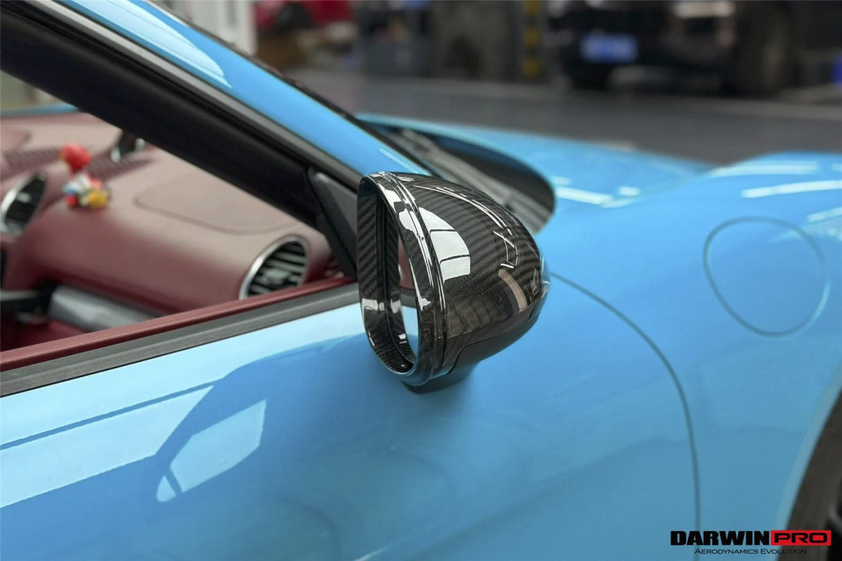 2017-2025 Porsche 718 OE Style Autoclave Carbon Fiber Mirror Housing Replacement | Fits Cayman, Boxster, Spyder, GTS, GT4, GT4 RS LHD
