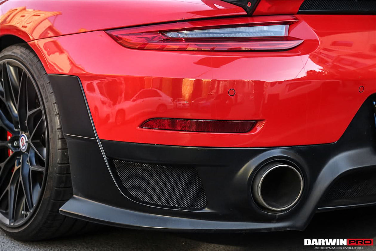DarwinPRO 2016-2019 Porsche 911 991.2 Carrera & S GT2RS Style Partial Carbon Fiber Rear Bumper