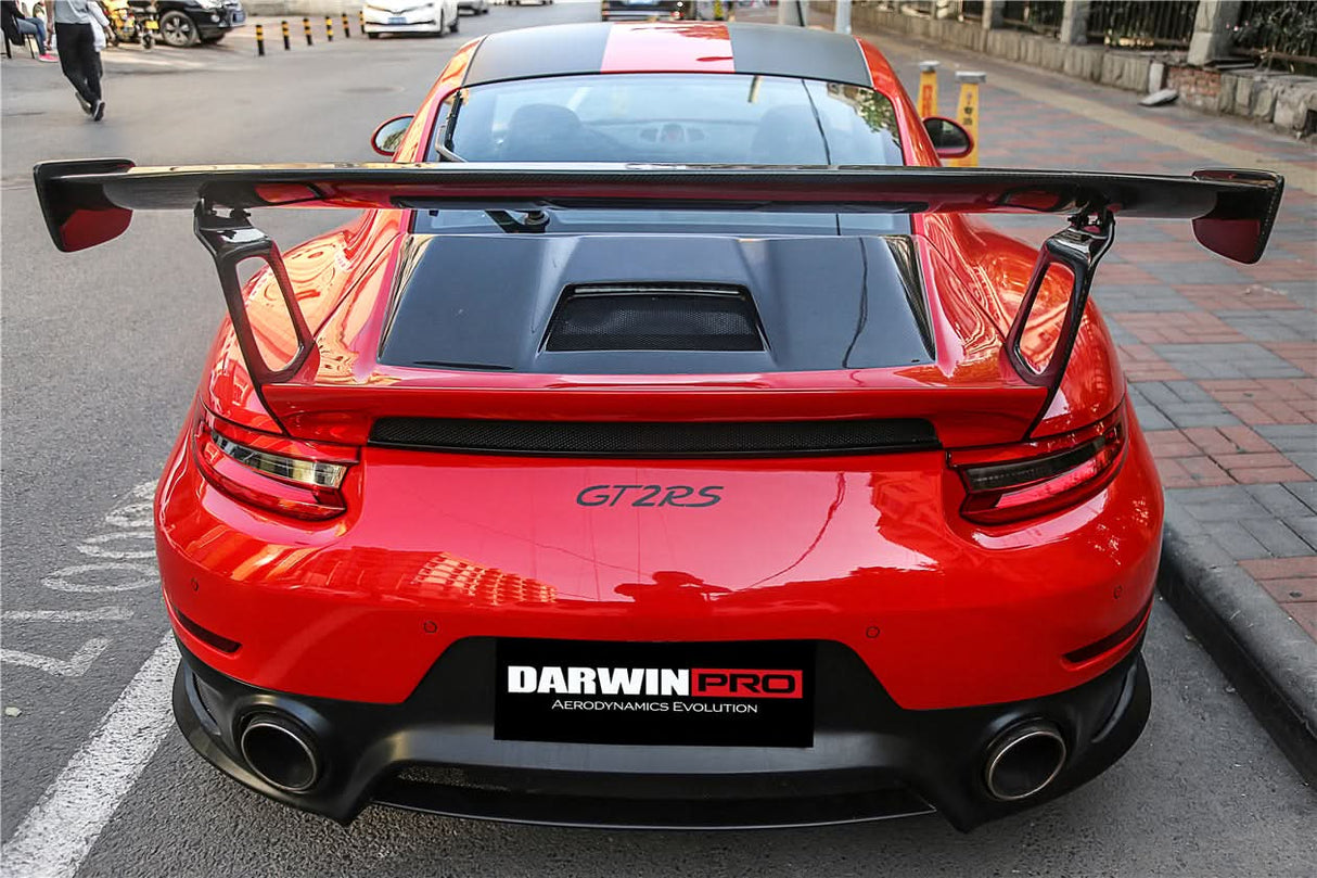 DarwinPRO 2016-2019 Porsche 911 991.2 Carrera & S GT2RS Style Partial Carbon Fiber Rear Bumper