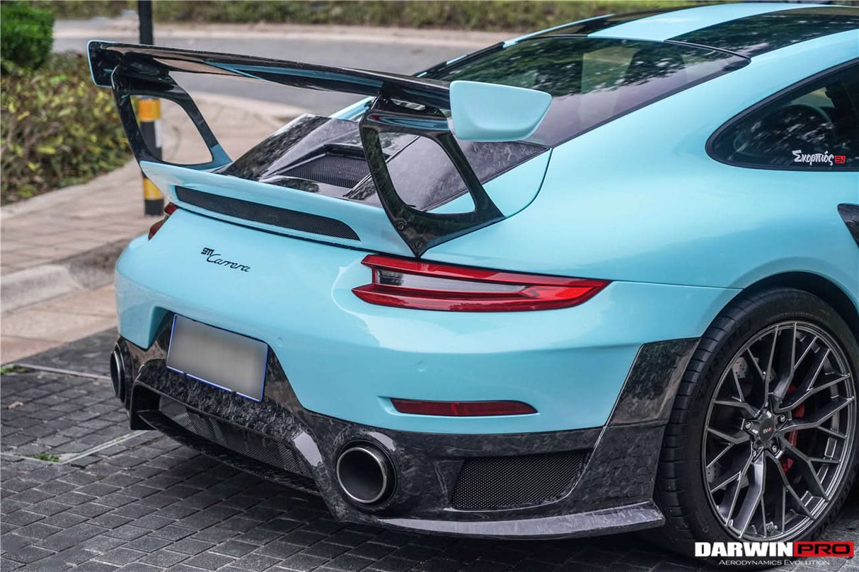DarwinPRO 2016-2019 Porsche 911 991.2 Carrera & S GT2RS Style Partial Carbon Fiber Rear Bumper