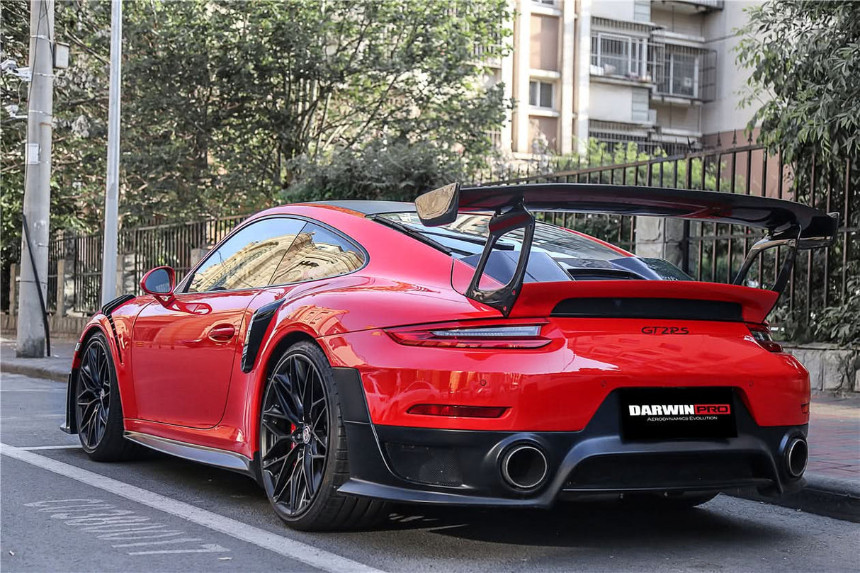 DarwinPRO 2016-2019 Porsche 911 991.2 Carrera & S GT2RS Style Partial Carbon Fiber Rear Bumper