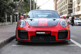 DarwinPRO 2016-2019 Porsche 911 991.2 Carrera & Targa 4 & 4S & GT3 Convert GT2RS Style Partial Carbon Fiber Front Bumper