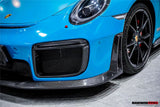 DarwinPRO 2016-2019 Porsche 911 991.2 Carrera & Targa 4 & 4S & GT3 Convert GT2RS Style Partial Carbon Fiber Front Bumper