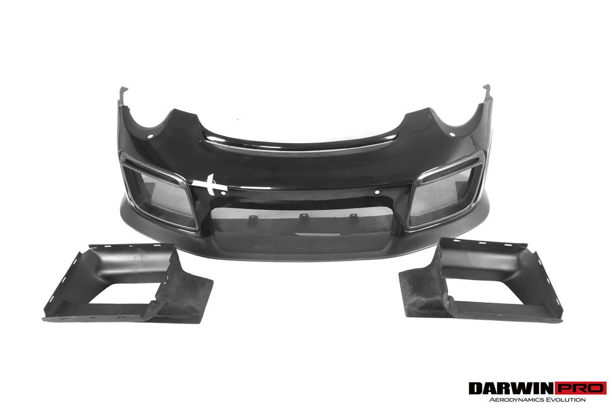 DarwinPRO 2016-2019 Porsche 911 991.2 Carrera & Targa 4 & 4S & GT3 Convert GT2RS Style Partial Carbon Fiber Front Bumper