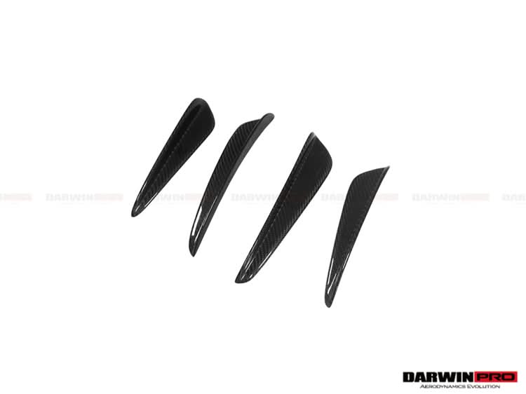 2013-2019 Porsche 911 991 Turbo S Carbon Fiber Front Canards DarwinPRO (BKSS)