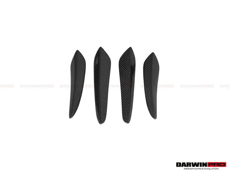 2013-2019 Porsche 911 991 Turbo S Carbon Fiber Front Canards DarwinPRO (BKSS)