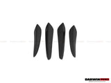 2013-2019 Porsche 911 991 Turbo S Carbon Fiber Front Canards DarwinPRO (BKSS)