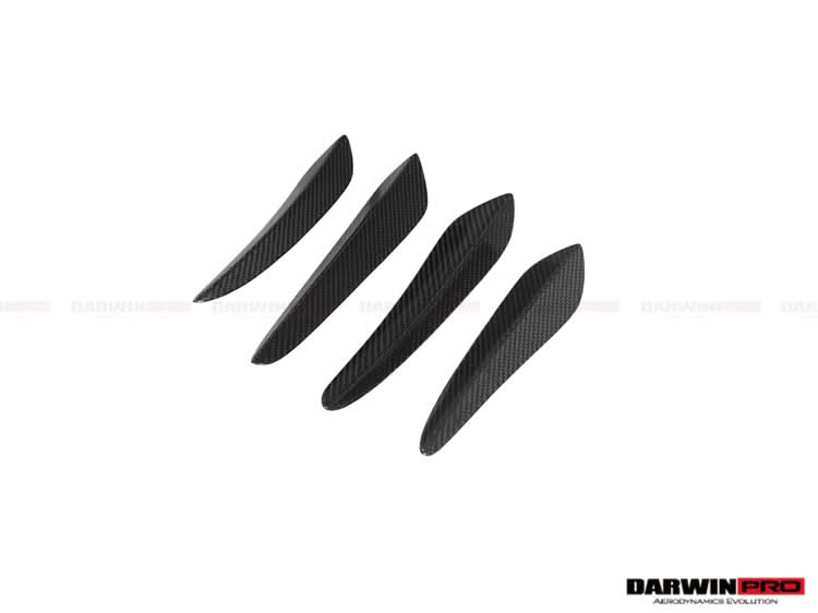 2013-2019 Porsche 911 991 Turbo S Carbon Fiber Front Canards DarwinPRO (BKSS)