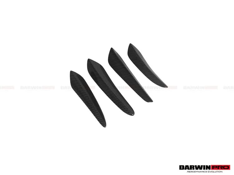 2013-2019 Porsche 911 991 Turbo S Carbon Fiber Front Canards DarwinPRO (BKSS)