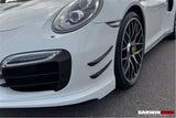 2013-2019 Porsche 911 991 Turbo S Carbon Fiber Front Canards DarwinPRO (BKSS)