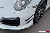 2013-2019 Porsche 911 991 Turbo S Carbon Fiber Front Canards DarwinPRO (BKSS)