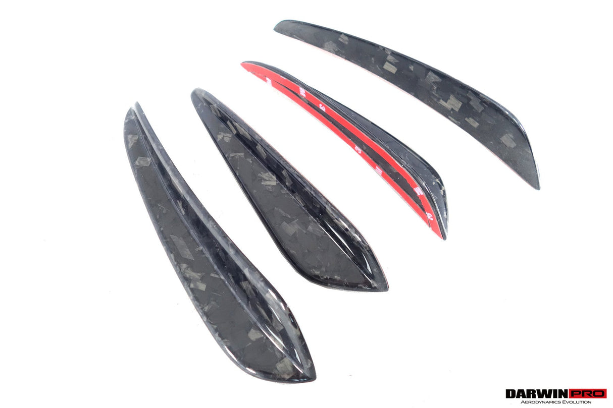 2013-2019 Porsche 911 991 Turbo S Carbon Fiber Front Canards DarwinPRO (BKSS)
