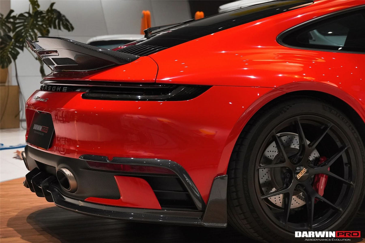 2019-2024 Porsche 911 992 SD-Sport Design Model Carbon Fiber Rear Bumper Vent Trims DarwinPRO (BKSSII) Fits Carrera, S, 4, 4S, Targa, Cabriolet