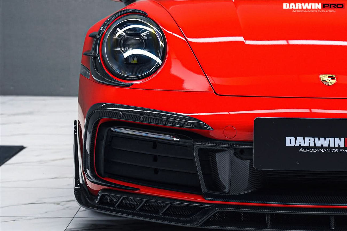 Darwinpro 2019-2024 Porsche 911 992 Carrera 4 4S Targa Cabriolet BKSSII Style Front Bumper Vent Trims
