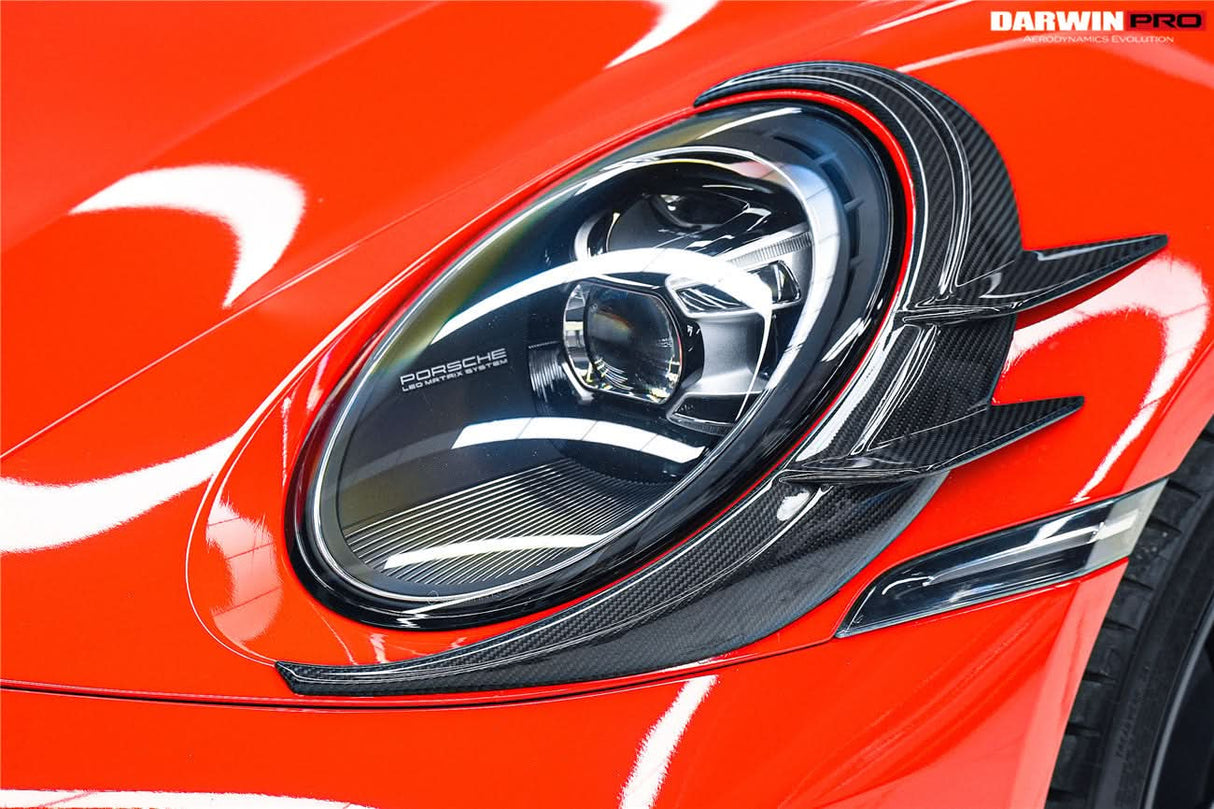 2019-UP Porsche 911 992 Headlight Eyelid Eyebrow Cover DarwinPRO (BKSSII) Fits Carrera, S, 4, 4S, Targa, Cabriolet