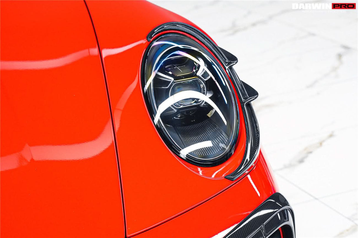 2019-UP Porsche 911 992 Headlight Eyelid Eyebrow Cover DarwinPRO (BKSSII) Fits Carrera, S, 4, 4S, Targa, Cabriolet