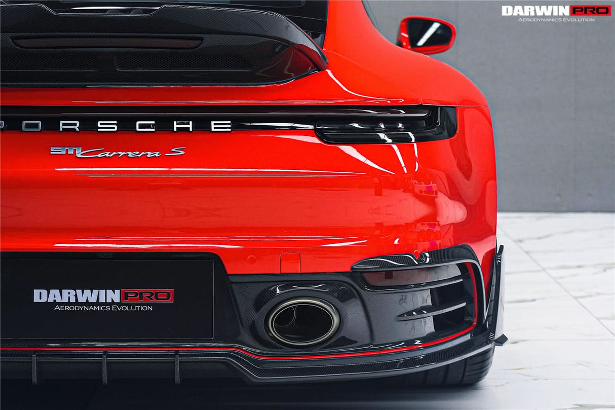 2019-2024 Porsche 911 992 Carbon Fiber Rear Lip DarwinPRO (BKSSII) Fits Carrera, S, 4, 4S, Targa, Cabriolet
