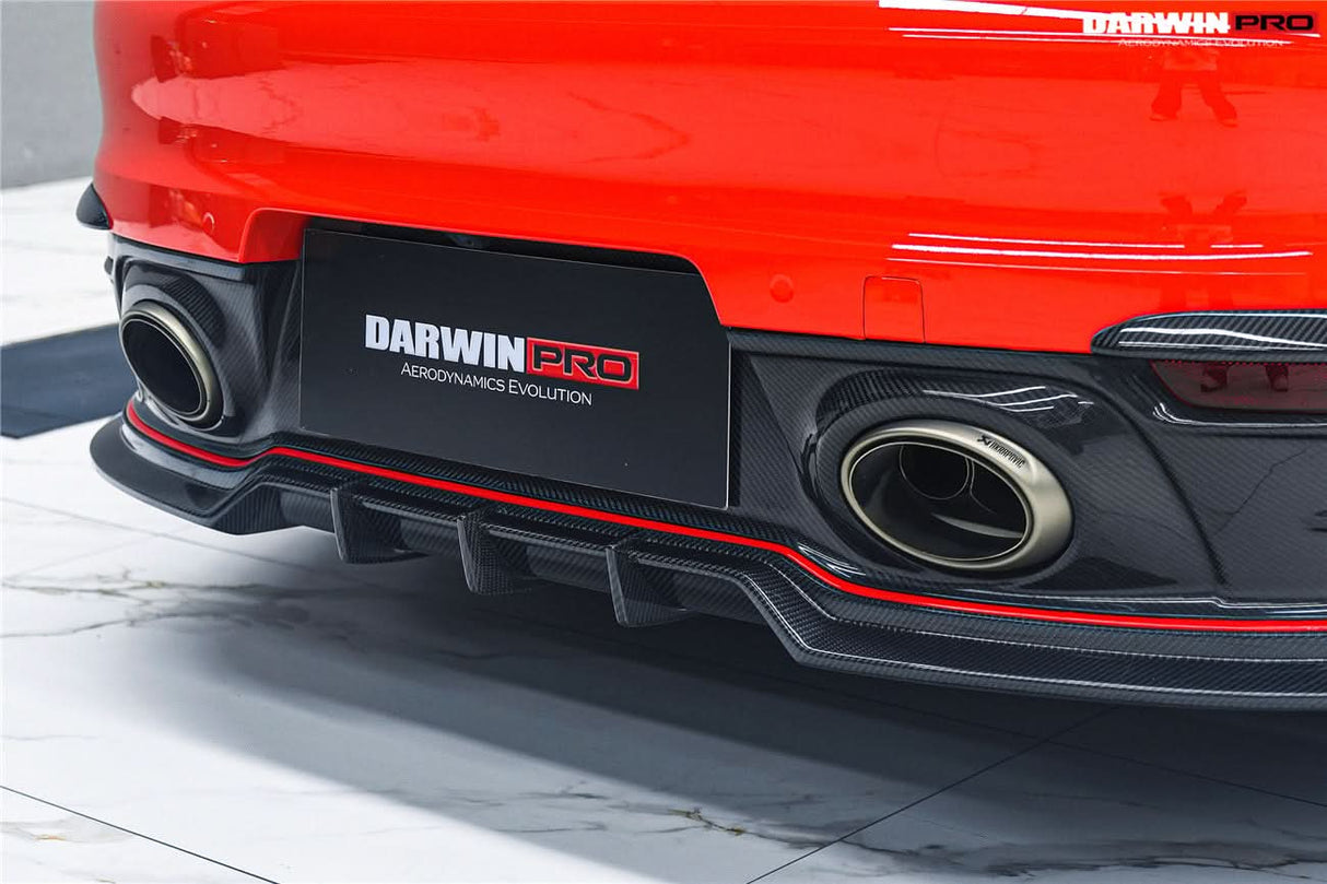 2019-2024 Porsche 911 992 Carbon Fiber Rear Lip DarwinPRO (BKSSII) Fits Carrera, S, 4, 4S, Targa, Cabriolet