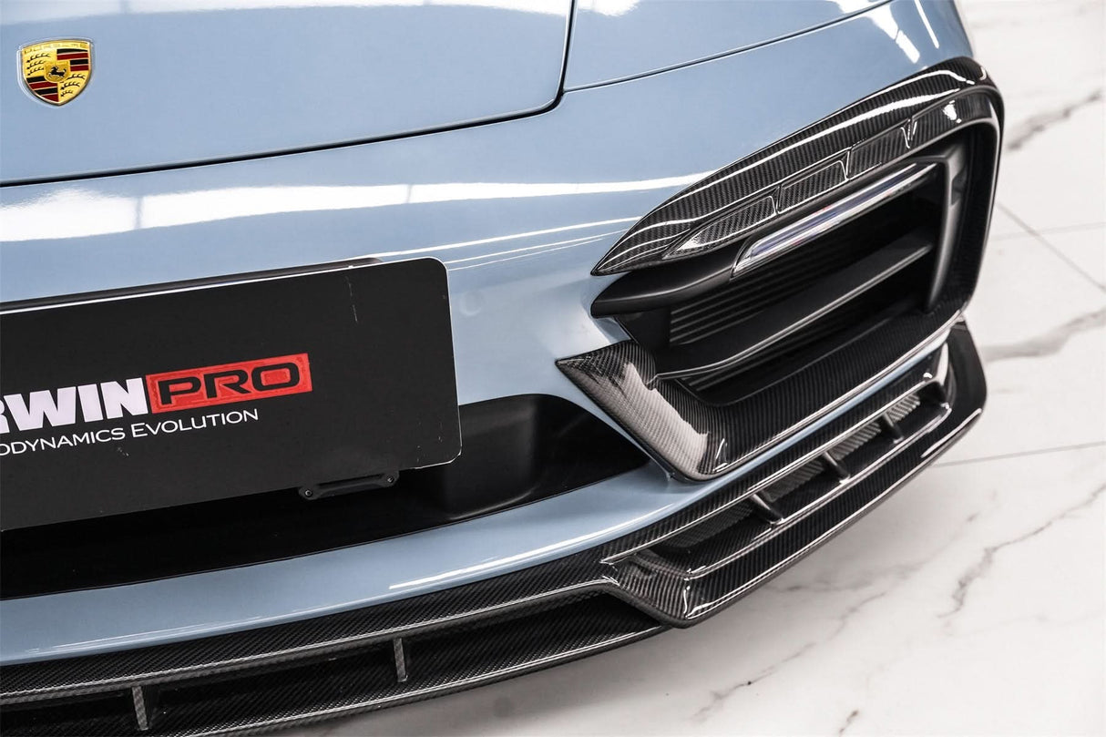 DarwinPRO 2019-2024 Porsche 911 992 Carrera & 4 & 4S & Targa & Cabriolet SD-Sport Design Model BKSSII Style Front Bumper Lip Splitter