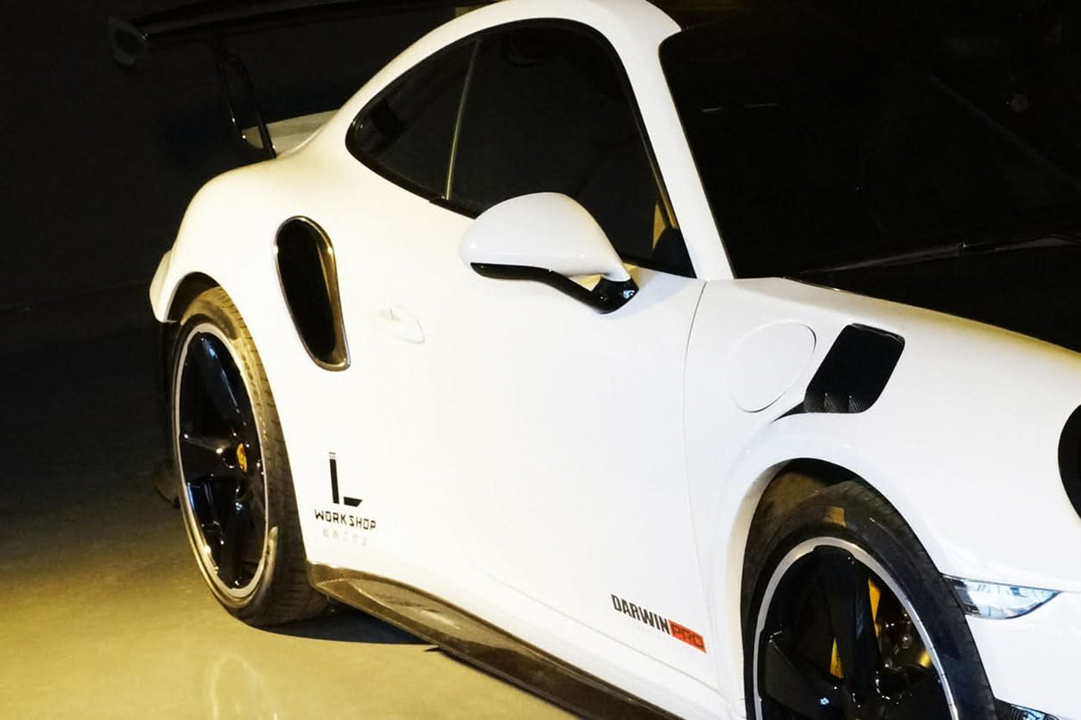 2013-2019 Porsche 991 Turbo S OEM Style Carbon Fiber Quarter Panel Side Scoops
