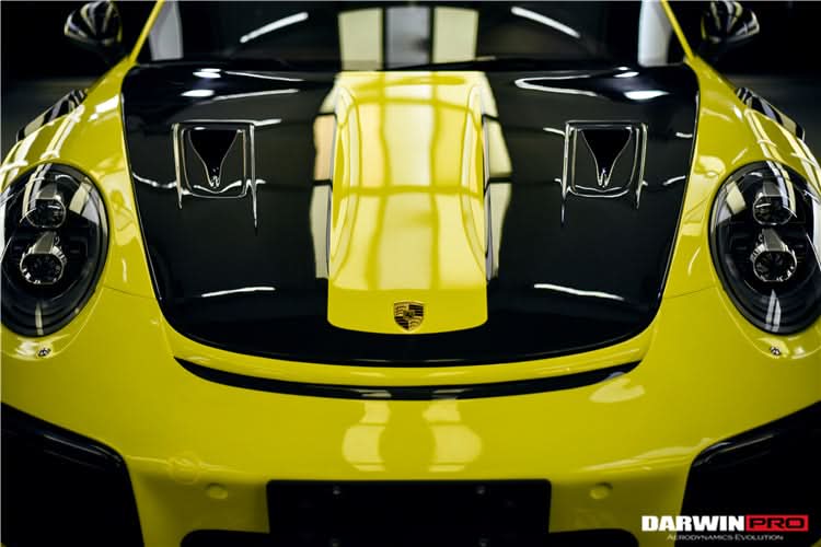 DarwinPRO 2013-2019 Porsche 911 991 Carrera & C2, C2S, C4, C4S, Targa & GT3 & Turbo GT2RS-Style Carbon Fiber Hood