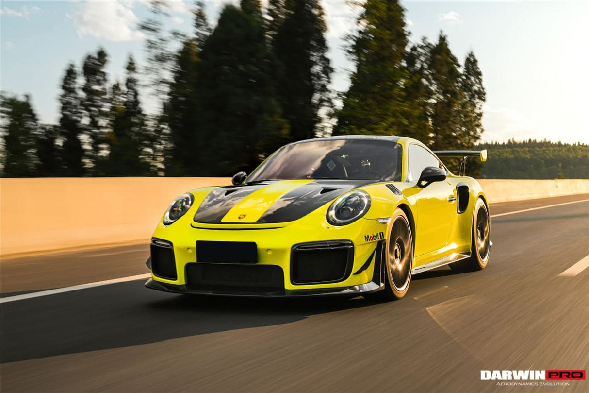 2013-2019 Porsche 911 991 Turbo S GT2RS Style Partial Carbon Fiber Front Bumper and Fender
