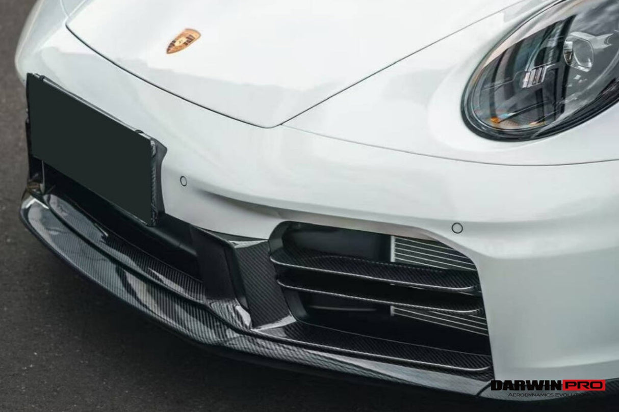 DarwinPRO 2024-UP Porsche 992.2 Facelift Carrera 2C 4C Coupe Cabriolet Sport Design Only OE Style Front Lip Trims