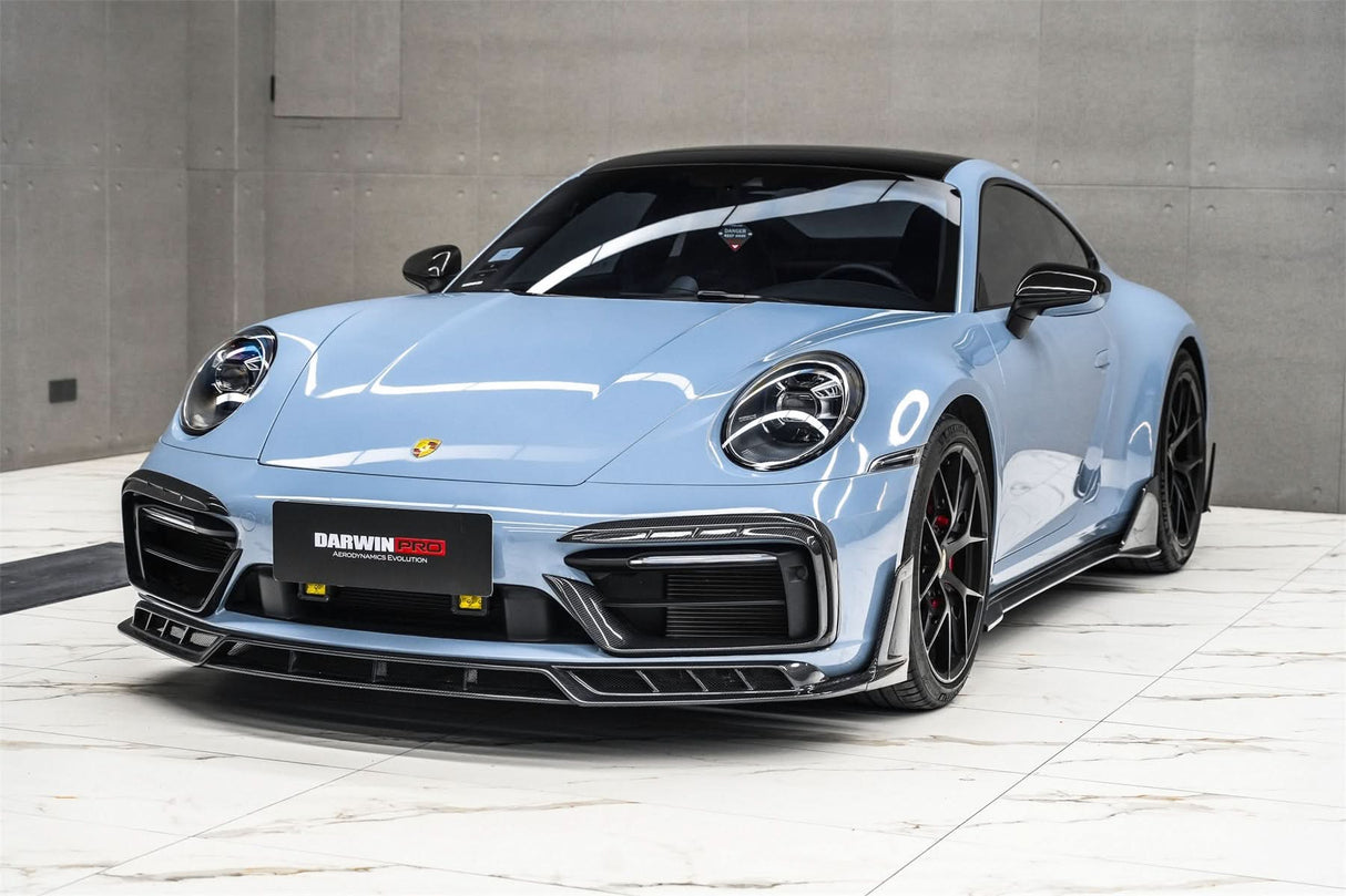DarwinPRO 2019-2024 Porsche 911 992 Carrera & 4 & 4S & Targa & Cabriolet SD-Sport Design Model BKSSII Style Front Bumper Lip Splitter