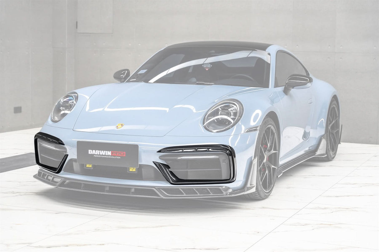 DarwinPRO 2019-2024 Porsche 911 992 Carrera & 4 & 4S & Targa & Cabriolet SD-Sport Design Model BKSSII Style Front Bumper Vent Trims