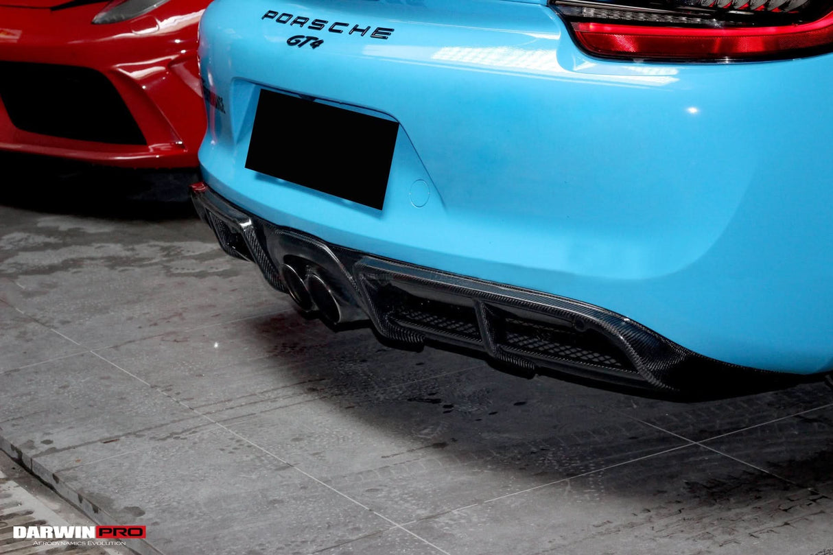 2012-2016 Porsche 981 Boxster | Cayman GT4 Style Carbon Fiber Rear Diffuser