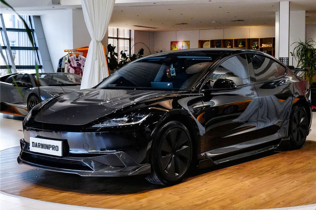 2017-2026 Tesla Model 3 IMP Performance Carbon Fiber Side Skirts With Under Board | Fits Model 3, Model 3 Highland RWD AWD, Performance