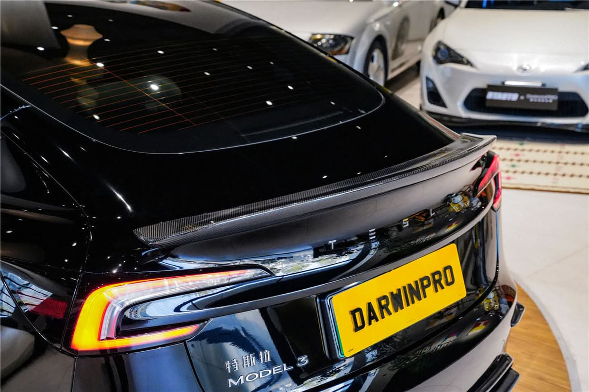 DarwinPRO 2024-2026 Tesla Model 3 Highland RWD AWD Performance Carbon Fiber IMP Design Trunk Spolier