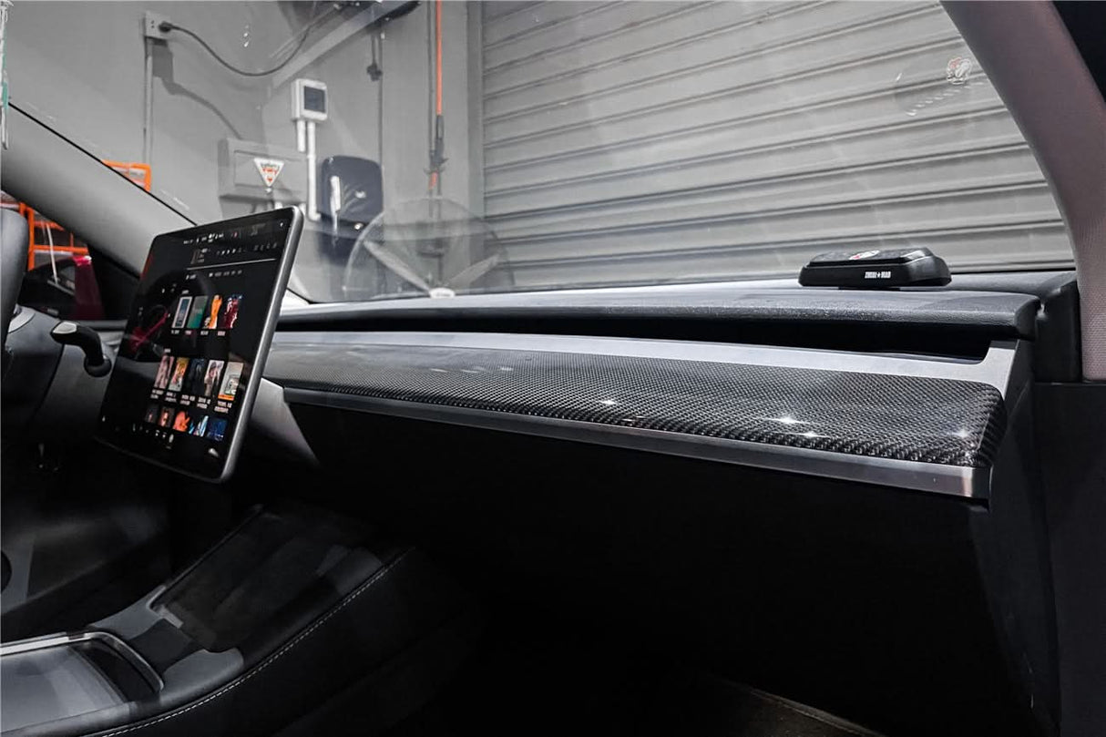 2020-2023 Tesla Model 3 Y OEM Style Autoclave Carbon Fiber Dashboard Trim Interior Replacement