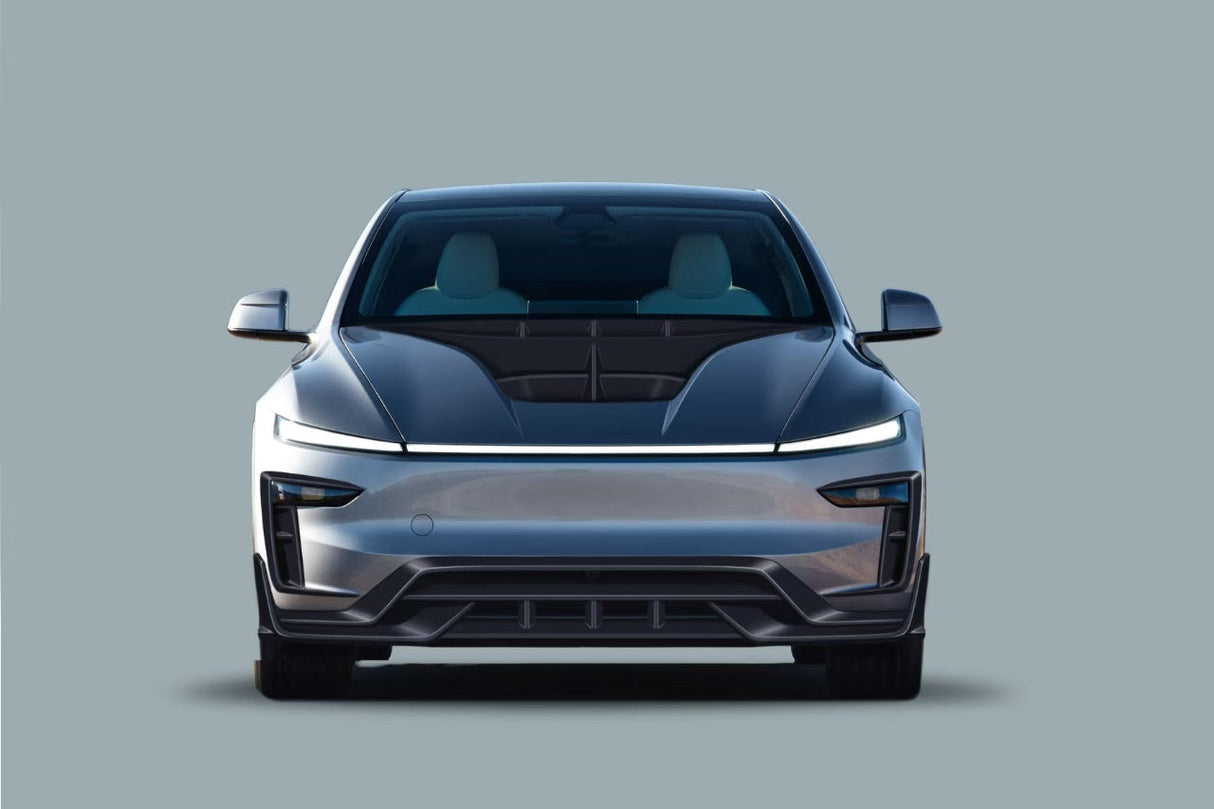 2025-UP Tesla Model Y Refresh OX Style Autoclave Carbon Fiber Front Splitter Lip